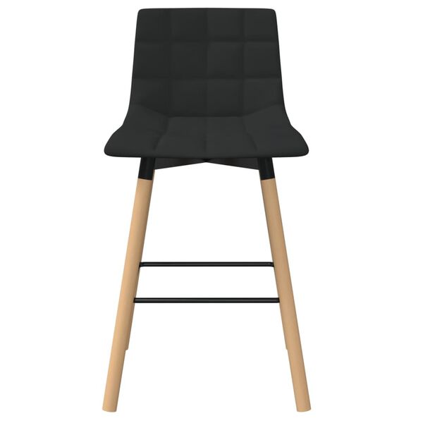 vidaXL Tabourets de bar lot de 2 noir tissu
