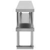 vidaXL Table de travail de cuisine avec &eacute;tag&egrave;re 120x60x150 cm Inox