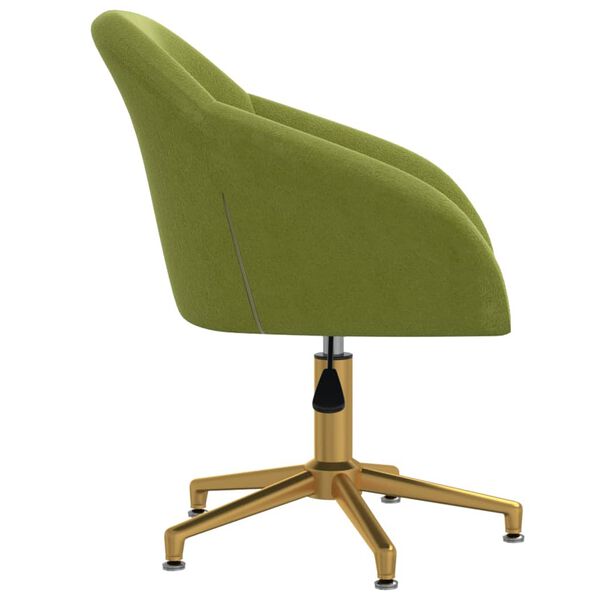 vidaXL Chaises pivotantes &agrave; manger lot de 4 vert clair velours