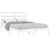 vidaXL Cadre de lit sans matelas blanc 150x200 cm bois massif