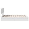 vidaXL Lit de Rangement Blanc 140 x 200 cm Bois d'ing&eacute;nierie