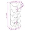 vidaXL Ensemble de jardinières verticales 4 pcs Anthracite PP