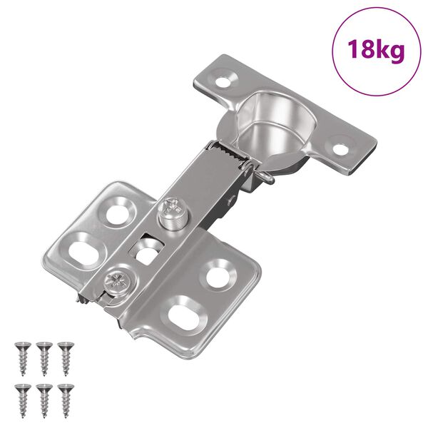 vidaXL Charni&egrave;re 257 pcs Nickel 85 x 52,5 x 9,5 mm Fer