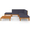 vidaXL Salon de jardin 7 pcs avec coussins Bois d'acacia solide