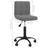 vidaXL Chaise pivotante de bureau Gris foncé Velours