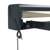 vidaXL Auvent r&eacute;tractable cr&egrave;me 3,5x2,5 m tissu et aluminium