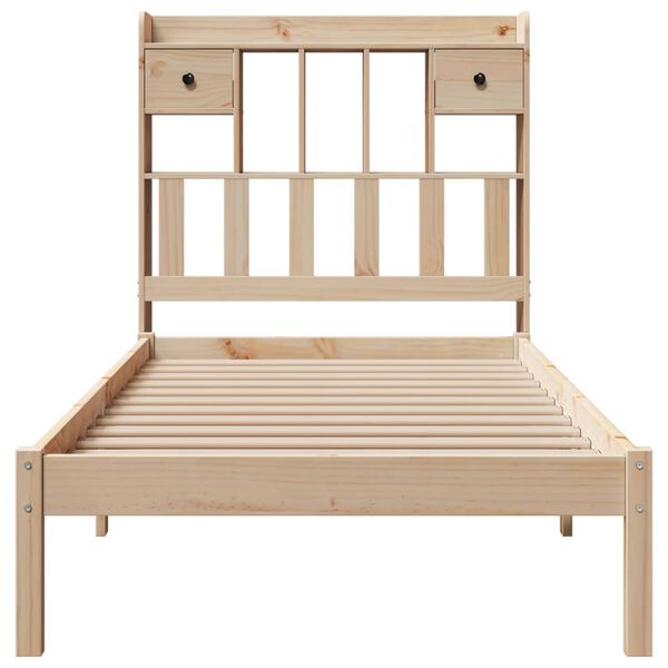 vidaXL Lit biblioth&egrave;que sans matelas 90x200 cm bois de pin massif
