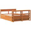 vidaXL Cadre de lit sans matelas cire marron 120x200cm bois pin massif