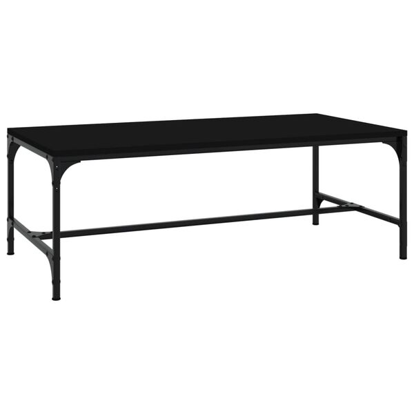 vidaXL Table basse Noir 80x50x35 cm Bois d'ing&eacute;nierie