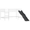 vidaXL Lit mezzanine pour enfants Blanc et Bleu 99,5 x 200 cm M&eacute;tал