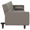 vidaXL Canap&eacute;-lit avec coussins taupe tissu