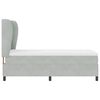 vidaXL Lit &agrave; ressorts avec matelas Gris clair 200 x 100 cm Polyester