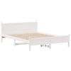 vidaXL Cadre de lit sans matelas blanc 135x190 cm bois de pin massif