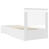vidaXL Cadre de lit Blanc et Argent 75 x 190 cm Bois d'ing&eacute;nierie