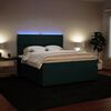 vidaXL Sommier &agrave; lattes de lit et matelas Vert fonc&eacute; 200x200cm Velours