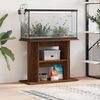 vidaXL Support pour aquarium ch&ecirc;ne marron 80x35x60cm bois d'ing&eacute;nierie