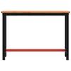 vidaXL &Eacute;tabli 115x55x81,5 cm bois massif de h&ecirc;tre et m&eacute;tal