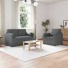vidaXL Canap&eacute; 2 pcs Gris fonc&eacute;