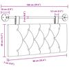 vidaXL T&ecirc;te de lit suspendue Marron fonc&eacute; 100 x 55 x 7 cm tissu