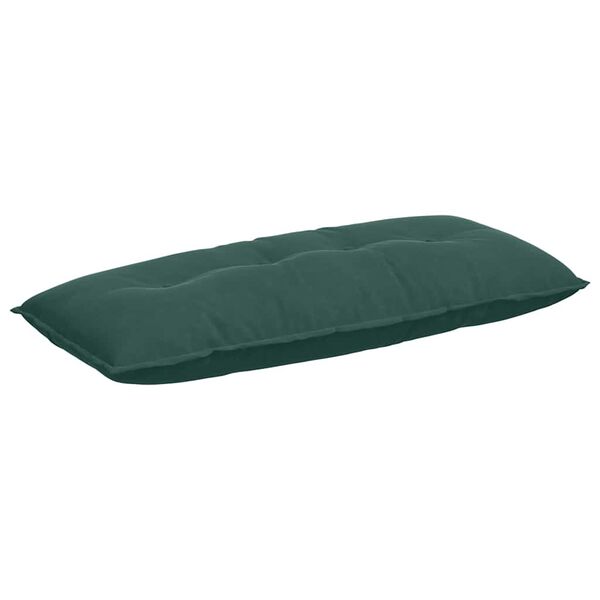 vidaXL Coussin de Dos Vert fonc&eacute; 120 x 50 cm Tissu en velours c&ocirc;tel&eacute;