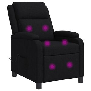 vidaXL Fauteuil de massage inclinable Noir Tissu