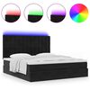 VidaXL Cadre de lit ottoman avec matelas noir 180x200cm velours