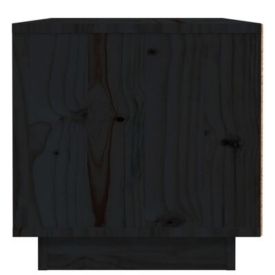 vidaXL Table de chevet Noir 40x34x35 cm Bois de pin solide