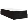 vidaXL Cadre de lit avec matelas avec matelas 2 pcs Noir Velours