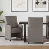 vidaXL Chaises de Salle &agrave; Manger avec Roues 2 pcs Gris 58 x 67 x 97 cm