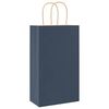 vidaXL Sacs en papier 250 pcs avec poign&eacute;es bleu 21x11x36 cm