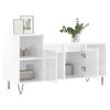 vidaXL Meuble TV Blanc brillant 100x35x55 cm Bois d'ing&eacute;nierie