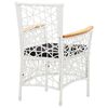 vidaXL Ensemble &agrave; manger d'ext&eacute;rieur 7 pcs r&eacute;sine tress&eacute;e blanc
