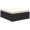 vidaXL Salon de jardin 6 pcs avec coussins r&eacute;sine tress&eacute;e noir