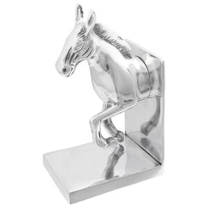 vidaXL Serre-livres 2 pc Argent&eacute; 11 x 14 x 25 cm Aluminium