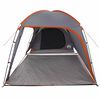 vidaXL Tente Cabane avec toit Gris et orange 370 x 230 x 185 cm