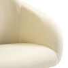 vidaXL Chaise pivotante de bureau Cr&egrave;me Tissu