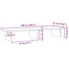 vidaXL Support de moniteur ch&ecirc;ne sonoma 100x27x15 cm bois d'ing&eacute;nierie