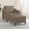 vidaXL Fauteuil avec repose-pied Taupe 60 cm Tissu