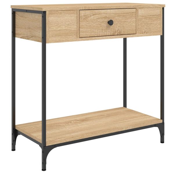 vidaXL Table console ch&ecirc;ne sonoma 75x34,5x75 cm bois d'ing&eacute;nierie