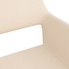 vidaXL Chaise pivotante de bureau Cr&egrave;me Tissu
