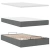 vidaXL Lit ottoman avec matelas et LED gris fonc&eacute; 120x190 cm tissu