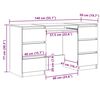 vidaXL Bureau Blanc brillant 140x50x77 cm Bois d'ing&eacute;nierie