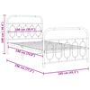 vidaXL Cadre de lit métal sans matelas et pied de lit blanc 100x190 cm