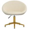 vidaXL Chaises &agrave; manger lot de 6 cr&egrave;me velours