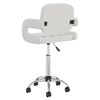 vidaXL Chaises pivotantes &agrave; manger lot de 4 blanc similicuir