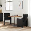 vidaXL Chaises de Salle &agrave; Manger avec Roues 2 pcs Noir 57 x 66 x 94 cm