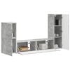 vidaXL Ensemble meuble TV 4 pcs Gris b&eacute;ton Bois d'ing&eacute;nierie