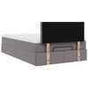 VidaXL Cadre de lit ottoman avec matelas gris 120x200 cm similicuir