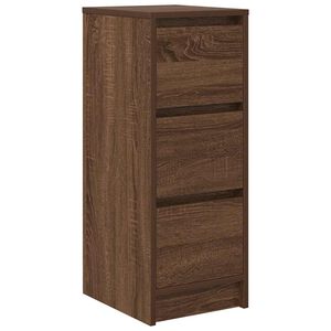 vidaXL Buffet ch&ecirc;ne marron 29,5x34x76 cm bois d'ing&eacute;nierie
