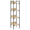 vidaXL Biblioth&egrave;que &agrave; 4 niveaux ch&ecirc;ne 35x30x138,5 cm bois d'ing&eacute;nierie